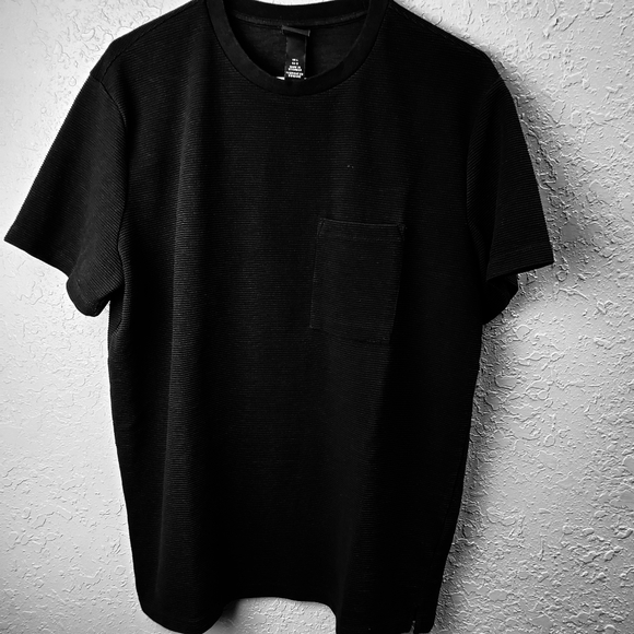 H M Shirts 44 Hm Mens Black Heavyweight Tshirt Sz L Poshmark